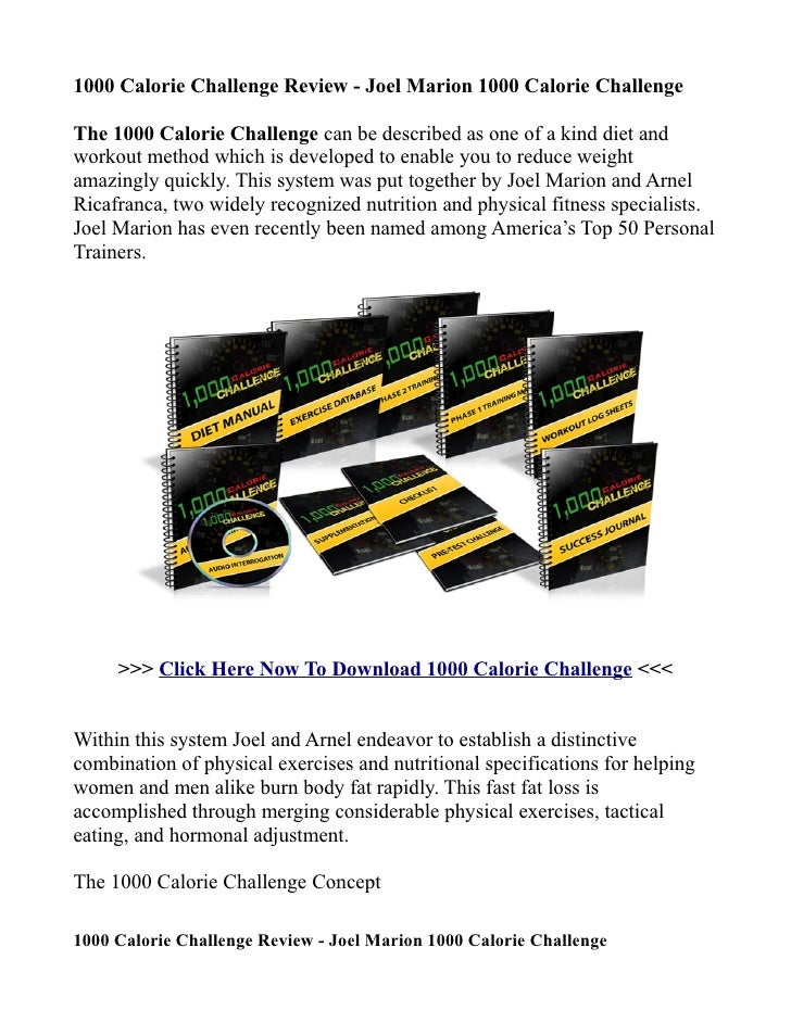 1000 calorie challenge